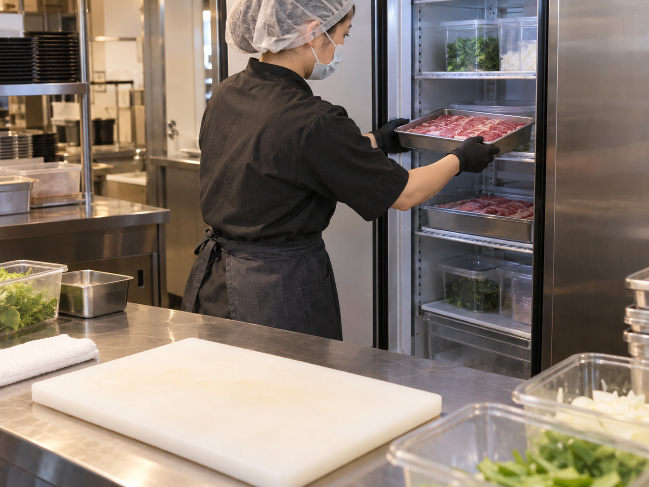 低溫作業示意圖：肉品離冷藏作業時間 ≤ ___ 分鐘
